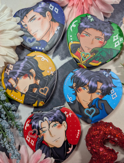 Batfam Heart-shaped Pocket Mirrors