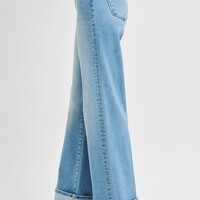 Risen High Rise Wide Leg Cuffed Jean - Thumbnail 2