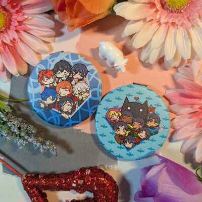 Round pocket mirrors - batfam and persona