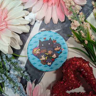 Round pocket mirrors - batfam and persona