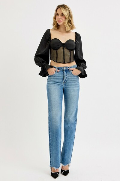 Risen High Rise Wide Leg Jean