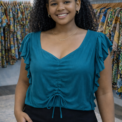 Regal cinch top (blue)
