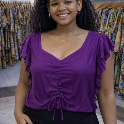 Regal cinch top (purple)