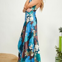 Botanical Satin Dress - Thumbnail 2