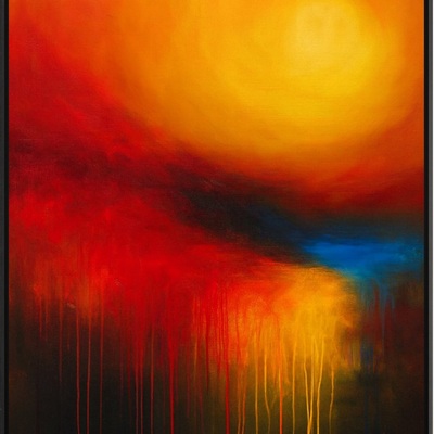 Radiant light burst abstract wall art print