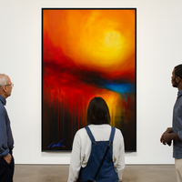 Radiant Light Burst Abstract Wall Art Print - Thumbnail 4
