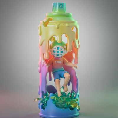 Arttoy by sank toys "shape-spray can-colorful"
