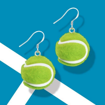 Tennis ball earrings
