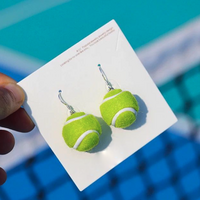 TENNIS BALL EARRINGS - Thumbnail 1
