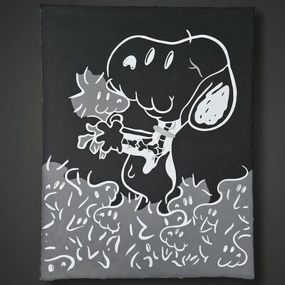 Oversize screen print by cote escriva "forever friends mono ed.(2019)"