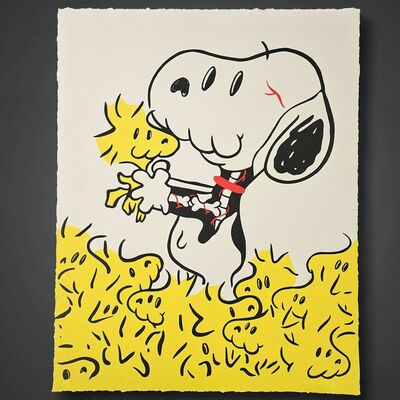 Oversize screen print by cote escriva "forever friends original ed.(2019)"