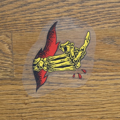 Flippin' the Skeleton Bird - Sticker (Clear)