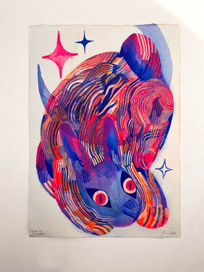 "YEAR OF THE RABBIT" Original Painting