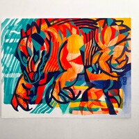 "UNTITLED CROCODILE" Original Painting - Thumbnail 1