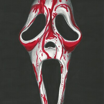 Bloody mask print - Thumbnail 2