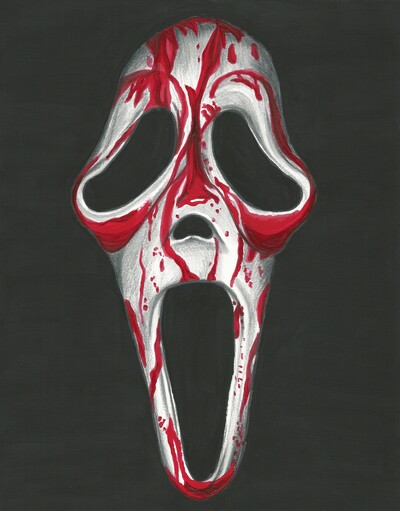 Bloody Mask Print