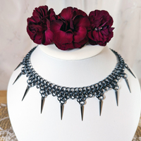 Chainmail choker with spikes - Thumbnail 3