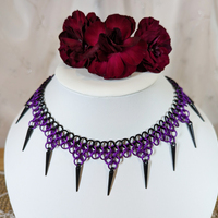 Chainmail choker with spikes - Thumbnail 2