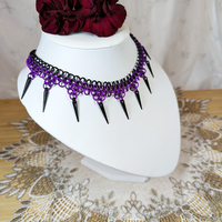 Chainmail choker with spikes - Thumbnail 7