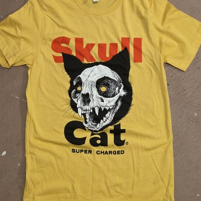 Skull cat : t-shirt