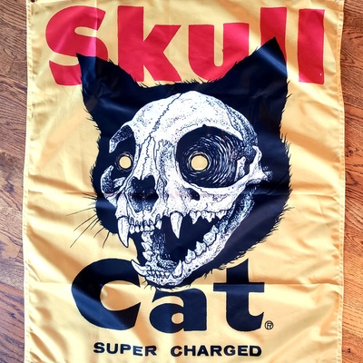 Skull cat - flag