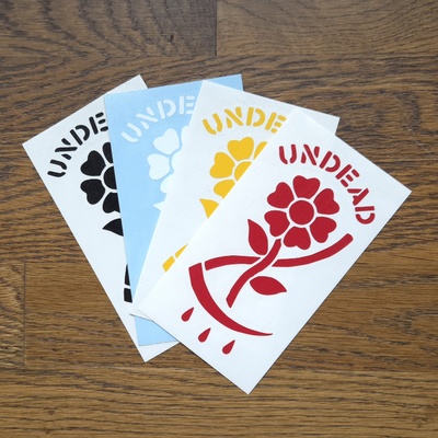 Flower & scythe (reap what you sow) - vinyl decal