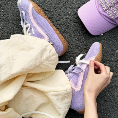 Butterfly lavender violet sneakers cross trainer shoes