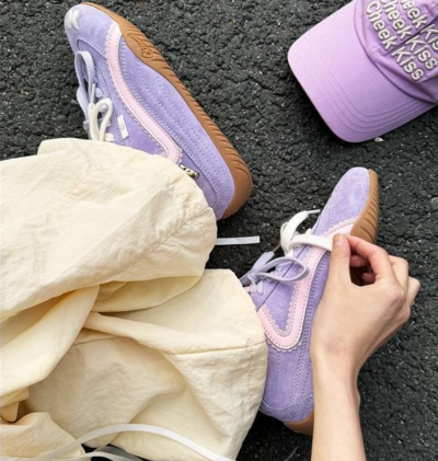 Butterfly Lavender Violet Sneakers Cross Trainer Shoes