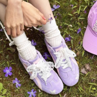 Butterfly Lavender Violet Sneakers Cross Trainer Shoes - Thumbnail 3