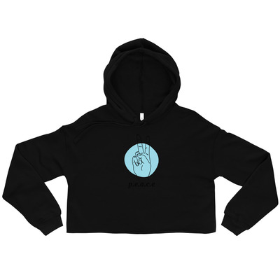 Peace crop hoodie