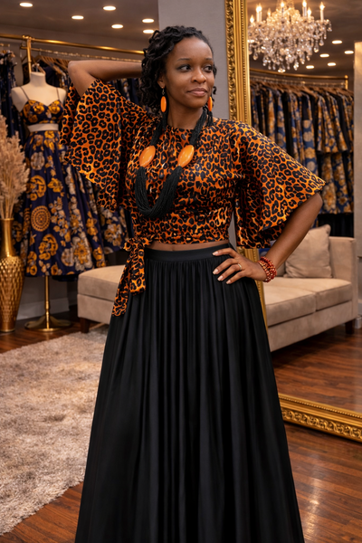 Golden Leopard Crop Top