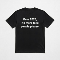 Free Shipping-DEAR 2026, NO MORE FAKE PEOPLE PLEASE TEE - Thumbnail 2