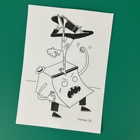 ‘Hand Plant On Angry Ramp Man’ Original Illustration - Thumbnail 1