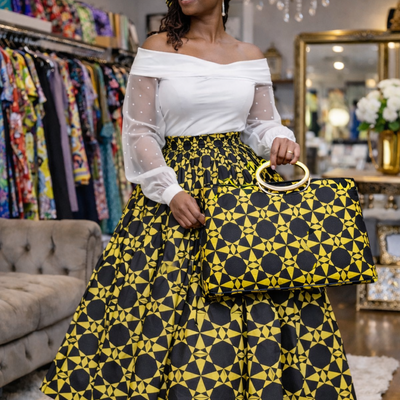 Golden dynasty skirt set w/ purse