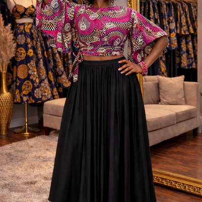 Sunset blossom crop top
