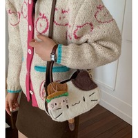 Cute Calico Cat Tote Bag Crossbody Bag - Thumbnail 1