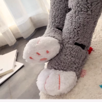 Cozy cat paw floor socks - Thumbnail 1