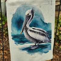 Pelican double sided garden flag - Thumbnail 1