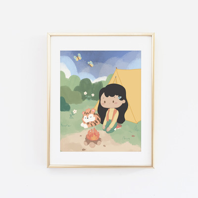 Sunny camping print