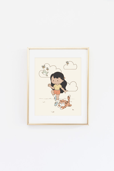 Sunny and her Parakeet Print
