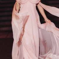 Elegant A Line Pink Chiffon Long Prom Formal Evening Dresses - Thumbnail 1