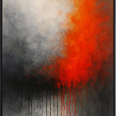 Molten energy abstract wall art print