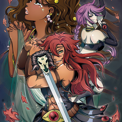 Fallen postcards (4"x6"), design 1