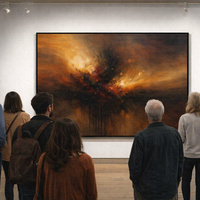 Radiant Fireburst Abstract Wall Art Print - Thumbnail 4