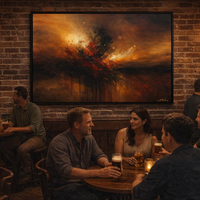 Radiant Fireburst Abstract Wall Art Print - Thumbnail 3