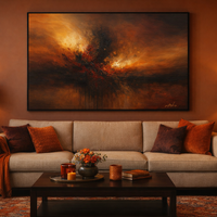 Radiant Fireburst Abstract Wall Art Print - Thumbnail 1