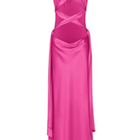 Hot Pink New Arrive Long Chiffon Backless Prom Dress Evening Dress - Thumbnail 1