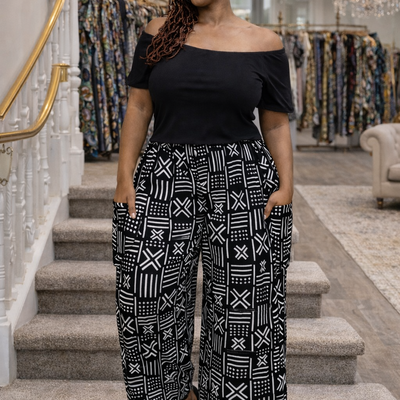 Midnight mudcloth culottes - Thumbnail 3