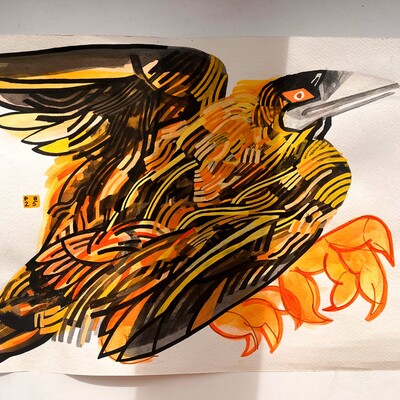 "firebird" original painting
