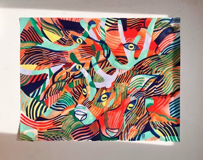 "DEER CACOPHANY" Original Painting